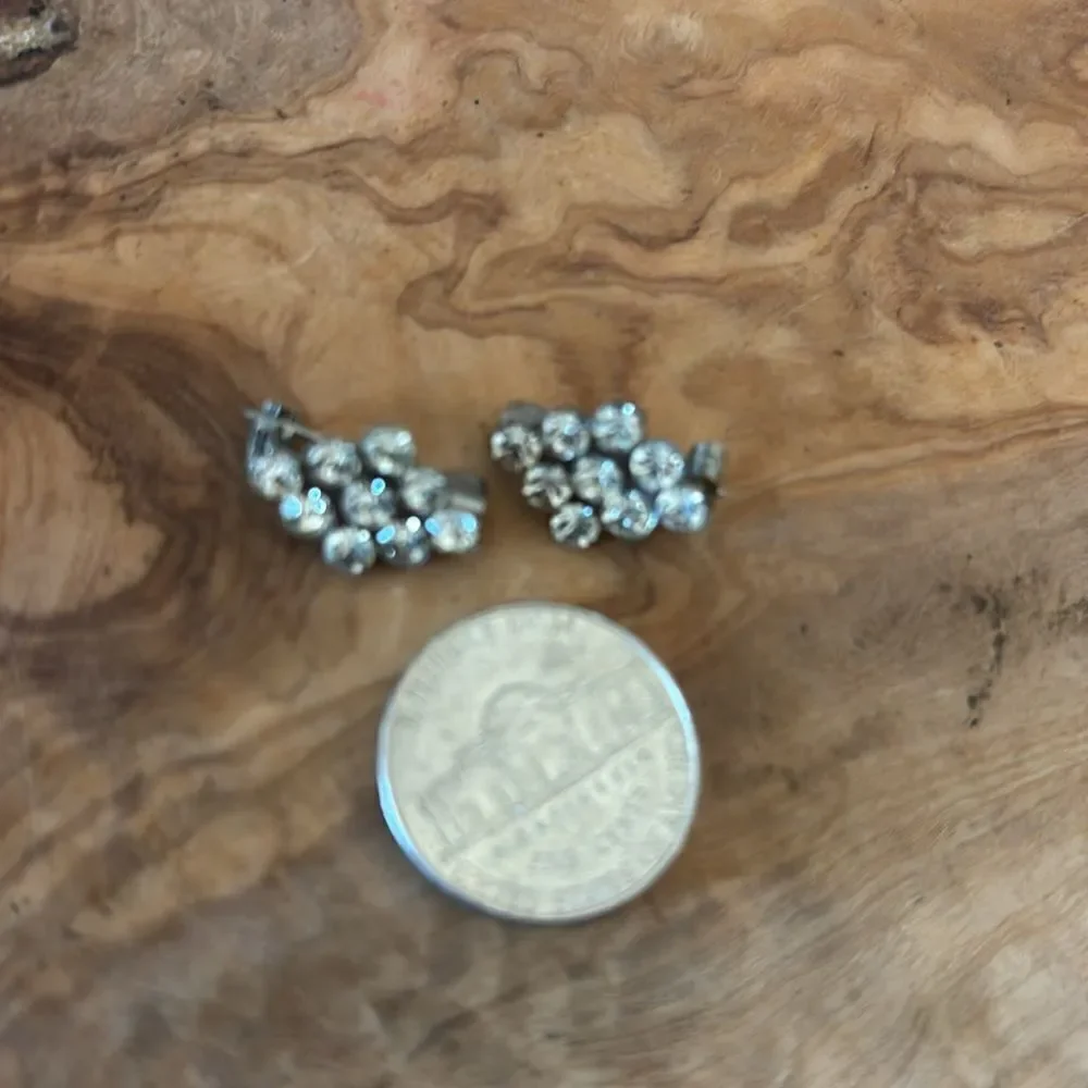 Pair of Vintage Rhinestone Brooches